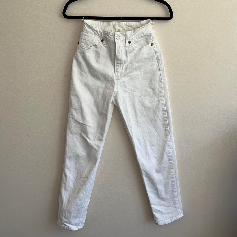 White, mid rise, H&M jeans
